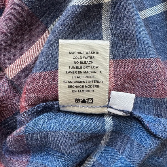 Anthropologie Cloth & Stone Aurora Plaid Button Down Shirt Size Large - Picture 9 of 10